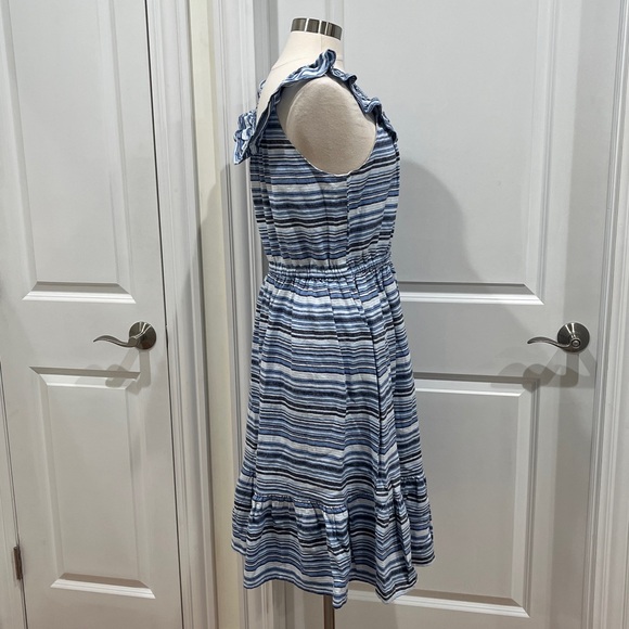 New! Gymboree Women's 55% LINEN Dress Sandy Shores Blue Party Size XL NWT - Picture 7 of 16